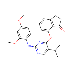 COc1ccc(Nc2ncc(C(C)C)c(Oc3cccc4c3C(=O)CC4)n2)c(OC)c1 ZINC000145992321