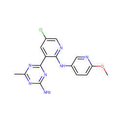 COc1ccc(Nc2ncc(Cl)cc2-c2nc(C)nc(N)n2)cn1 ZINC000095553705