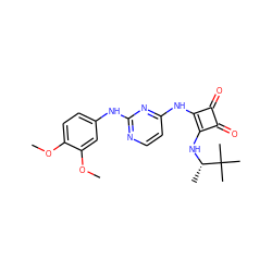 COc1ccc(Nc2nccc(Nc3c(N[C@@H](C)C(C)(C)C)c(=O)c3=O)n2)cc1OC ZINC000102937362