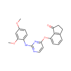 COc1ccc(Nc2nccc(Oc3cccc4c3C(=O)CC4)n2)c(OC)c1 ZINC000145986372