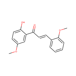 COc1ccc(O)c(C(=O)/C=C/c2ccccc2OC)c1 ZINC000004252729