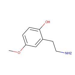 COc1ccc(O)c(CCN)c1 ZINC000028097832