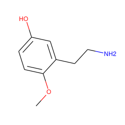 COc1ccc(O)cc1CCN ZINC000013864191