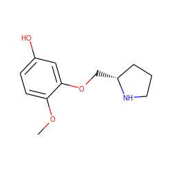 COc1ccc(O)cc1OC[C@@H]1CCCN1 ZINC000473089355