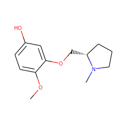 COc1ccc(O)cc1OC[C@@H]1CCCN1C ZINC000473089758