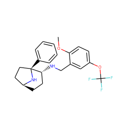 COc1ccc(OC(F)(F)F)cc1CN[C@@H]1CC[C@H]2CC[C@@]1(c1ccccc1)N2 ZINC000169353398