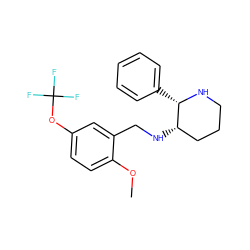 COc1ccc(OC(F)(F)F)cc1CN[C@H]1CCCN[C@H]1c1ccccc1 ZINC000022441997