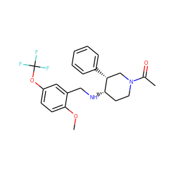 COc1ccc(OC(F)(F)F)cc1CN[C@H]1CCN(C(C)=O)C[C@H]1c1ccccc1 ZINC000073162915