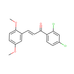 COc1ccc(OC)c(/C=C/C(=O)c2ccc(Cl)cc2Cl)c1 ZINC000071976917