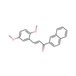 COc1ccc(OC)c(/C=C/C(=O)c2ccc3ccccc3c2)c1 ZINC000005879856