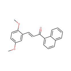 COc1ccc(OC)c(/C=C/C(=O)c2cccc3ccccc23)c1 ZINC000103174470