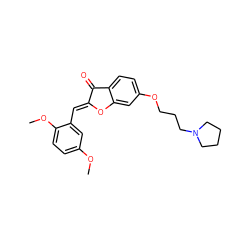 COc1ccc(OC)c(/C=C2\Oc3cc(OCCCN4CCCC4)ccc3C2=O)c1 ZINC000299821504