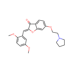 COc1ccc(OC)c(/C=C2\Oc3cc(OCCN4CCCC4)ccc3C2=O)c1 ZINC000299826047