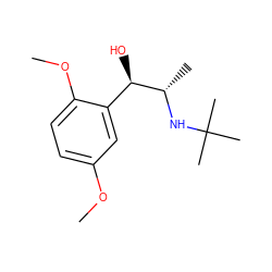 COc1ccc(OC)c([C@@H](O)[C@H](C)NC(C)(C)C)c1 ZINC000000057208
