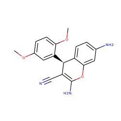 COc1ccc(OC)c([C@@H]2C(C#N)=C(N)Oc3cc(N)ccc32)c1 ZINC000000207267