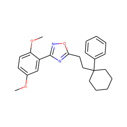 COc1ccc(OC)c(-c2noc(CCC3(c4ccccc4)CCCCC3)n2)c1 ZINC000114742754