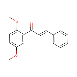 COc1ccc(OC)c(C(=O)/C=C/c2ccccc2)c1 ZINC000005129389