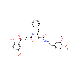 COc1ccc(OC)c(C(=O)CCC(=O)N[C@@H](Cc2ccccc2)C(=O)C(=O)NCCc2ccc(OC)c(OC)c2)c1 ZINC000049888849