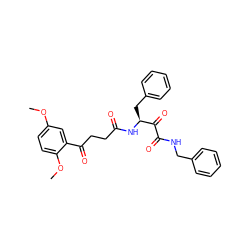 COc1ccc(OC)c(C(=O)CCC(=O)N[C@@H](Cc2ccccc2)C(=O)C(=O)NCc2ccccc2)c1 ZINC000040862908