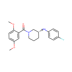 COc1ccc(OC)c(C(=O)N2CCC[C@@H](Nc3ccc(F)cc3)C2)c1 ZINC000012386515