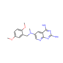 COc1ccc(OC)c(CN(C)c2cnc3nc(N)nc(N)c3c2)c1 ZINC000000006585