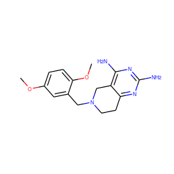 COc1ccc(OC)c(CN2CCc3nc(N)nc(N)c3C2)c1 ZINC000005889016