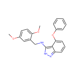 COc1ccc(OC)c(CNc2[nH]nc3cccc(Oc4ccccc4)c23)c1 ZINC000028460057