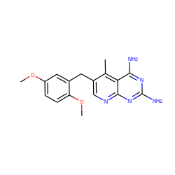 COc1ccc(OC)c(Cc2cnc3nc(N)nc(N)c3c2C)c1 ZINC000000000640