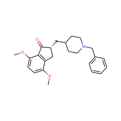 COc1ccc(OC)c2c1C[C@@H](CC1CCN(Cc3ccccc3)CC1)C2=O ZINC000003814279