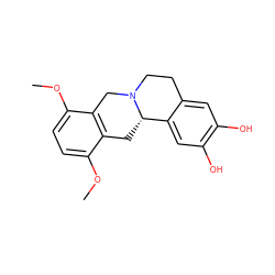 COc1ccc(OC)c2c1C[C@H]1c3cc(O)c(O)cc3CCN1C2 ZINC000208084384