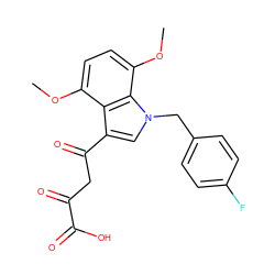 COc1ccc(OC)c2c1c(C(=O)CC(=O)C(=O)O)cn2Cc1ccc(F)cc1 ZINC000101148237