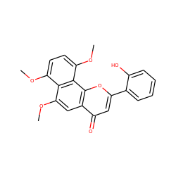 COc1ccc(OC)c2c1c(OC)cc1c(=O)cc(-c3ccccc3O)oc12 ZINC000299858802