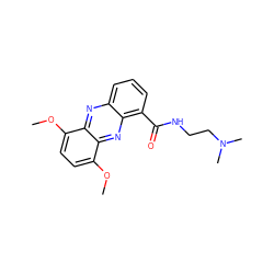 COc1ccc(OC)c2nc3c(C(=O)NCCN(C)C)cccc3nc12 ZINC000005541373