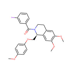 COc1ccc(OC[C@@H]2c3cc(OC)c(OC)cc3CCN2C(=O)c2cccc(I)c2)cc1 ZINC000096271951