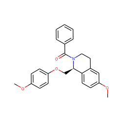 COc1ccc(OC[C@@H]2c3ccc(OC)cc3CCN2C(=O)c2ccccc2)cc1 ZINC000096271987