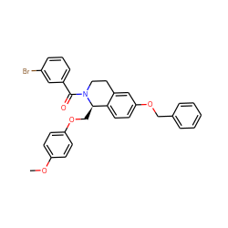 COc1ccc(OC[C@@H]2c3ccc(OCc4ccccc4)cc3CCN2C(=O)c2cccc(Br)c2)cc1 ZINC000096271967