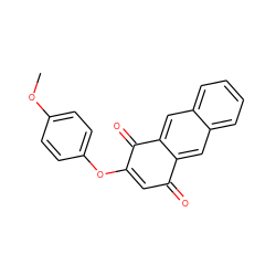 COc1ccc(OC2=CC(=O)c3cc4ccccc4cc3C2=O)cc1 ZINC000473097029