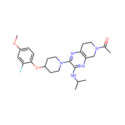 COc1ccc(OC2CCN(c3nc4c(nc3NC(C)C)CN(C(C)=O)CC4)CC2)c(F)c1 ZINC001772632562