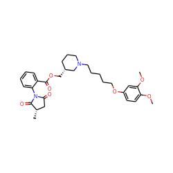 COc1ccc(OCCCCCN2CCC[C@@H](COC(=O)c3ccccc3N3C(=O)C[C@H](C)C3=O)C2)cc1OC ZINC000073198377