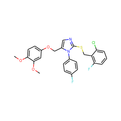 COc1ccc(OCc2cnc(SCc3c(F)cccc3Cl)n2-c2ccc(F)cc2)cc1OC ZINC001772585891