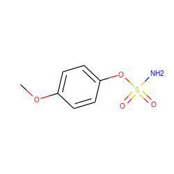 COc1ccc(OS(N)(=O)=O)cc1 ZINC000013520227