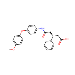 COc1ccc(Oc2ccc(NC(=O)C[C@@H](CC(=O)O)c3ccccc3)cc2)cc1 ZINC000217054581