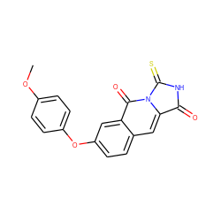 COc1ccc(Oc2ccc3cc4n(c(=O)c3c2)C(=S)NC4=O)cc1 ZINC001772638370