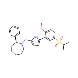 COc1ccc(S(=O)(=O)C(C)C)cc1-c1ccc(CN2CCCCC[C@H]2c2ccccc2)[nH]1 ZINC000001540659