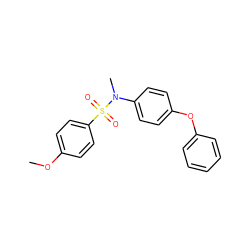 COc1ccc(S(=O)(=O)N(C)c2ccc(Oc3ccccc3)cc2)cc1 ZINC000224852299