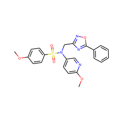 COc1ccc(S(=O)(=O)N(Cc2noc(-c3ccccc3)n2)c2ccc(OC)nc2)cc1 ZINC000040392726