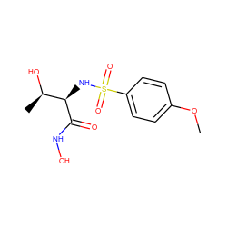 COc1ccc(S(=O)(=O)N[C@@H](C(=O)NO)[C@@H](C)O)cc1 ZINC000066251688