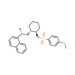 COc1ccc(S(=O)(=O)N[C@@H]2CCCC[C@H]2N[C@@H](C)c2cccc3ccccc23)cc1 ZINC000006199217