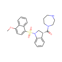COc1ccc(S(=O)(=O)N2C[C@H](C(=O)N3CCCNCC3)c3ccccc32)c2ccccc12 ZINC000049036193