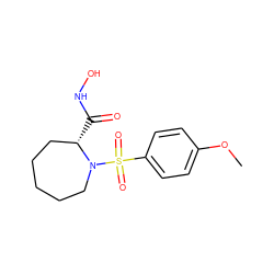 COc1ccc(S(=O)(=O)N2CCCCC[C@@H]2C(=O)NO)cc1 ZINC000000023816